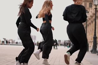 do energetic group dance, shuffle dance, afrodance and hiphop dance video