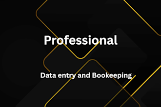 do bookkeeping, excel data entry and financial reports