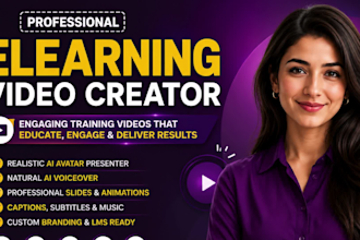 create online course, elearning video course, training video with ai avatar