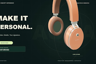 build an interactive 3d product website with animations