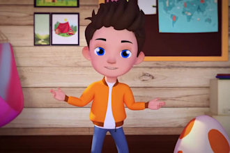 create 3d pixar style ai character animation, kids storytelling, 3d art cartoon