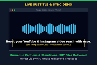 create accurate telugu subtitles and srt files