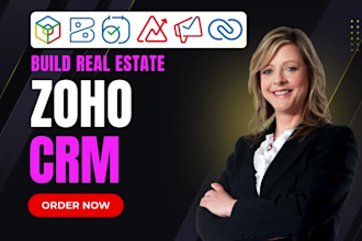 setup zoho CRM real estate lead management property management sales zoho one