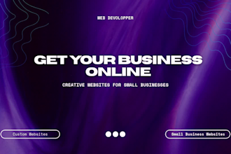 design a modern small business website