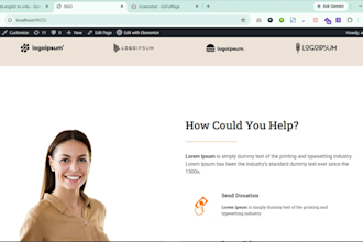 create a modern ngo nonprofit wordpress with elementor