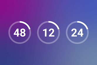 make custom countdown timer animation with alpha channel