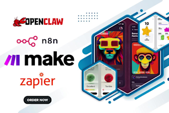 set up open claw, make com automation, n8n workflows, clawd bot and ai agents