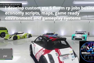 develop custom gta 5 fivem rp jobs business economy scripts and gameplay systems