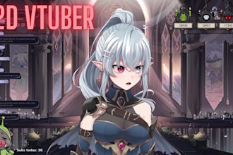 draw and rig live2d vtuber model, 2d vtuber rigging, vtuber commission, anime vr