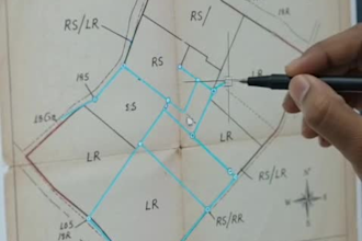 create digital land survey map and autocad plot drawing