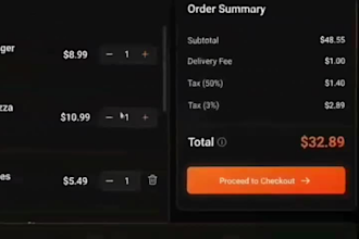 build a modern burger, pizza fast food online ordering web