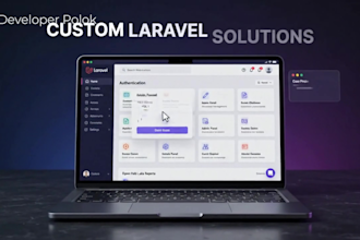 develop a custom laravel web application