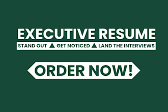 write an ats executive resume and CV