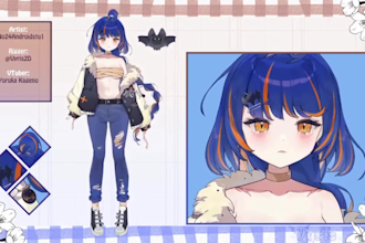 design and rig live 2d vtuber model, anime 2d vtuber model, streaming avatar