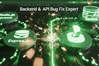 debug and fix node js backend errors and API issues