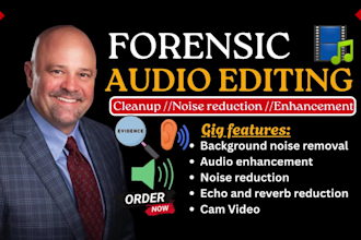 do forensic audio enhancement, audio restoration, analysis, cleanup, report