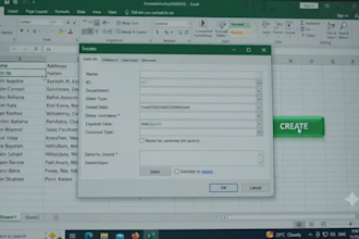 create an automated excel system with buttons forms