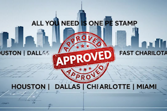 review, pe stamp structural or mep plans in houston, dallas, charlotte and maimi