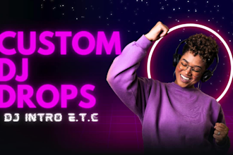 custom dj drops radio sweeper hype edm jamaican voiceover vocal fx