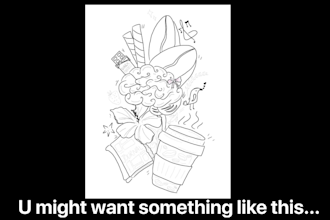create custom doodles and mixed media art