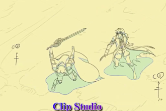 do 2d anime fighting japanese anime style, 2d music video, 2d animation video