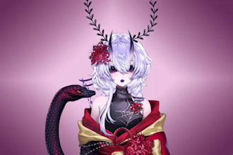 draw and rig live2d vtuber model, 2anime vtuber model,d vtuber model studio