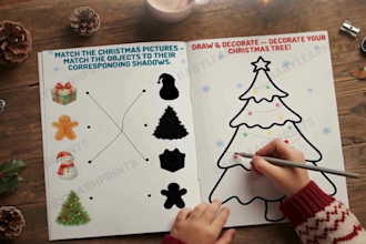 create a personalized christmas activity book for kids