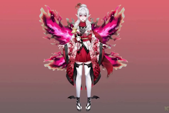 draw and rig live2d vtuber model, anime vtuber commission, vtuber model creation