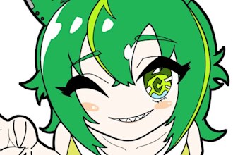 cute fully hand drawn chibi icon avatar