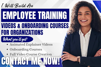 create training video, onboarding course, video course creation for organization