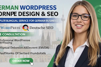 build german wordpress website design, german website, SEO for german business