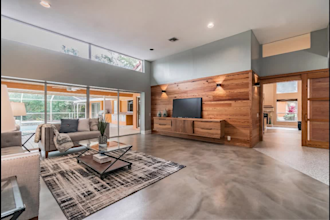 change wall color, repaint cabinets and edit interior photos in photoshop