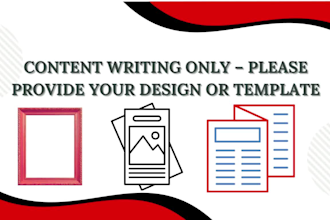 write engaging content for brochure, flyer, pamphlet