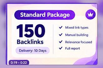provide monthly SEO link building and quality backlinks package