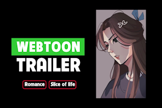 do slice of life webtoon trailer with your panel