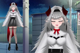 design and rig live2d vtuber model anime character design live2d vtuber rigging