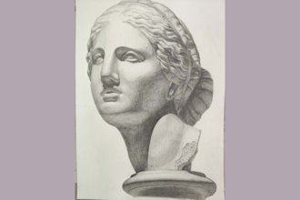 paint a picture, a portrait, an illustration with pencils, aquarelle or gouache
