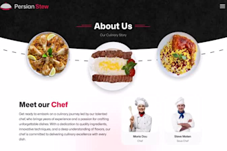 catering website food service website wordpress website restaurant website chef