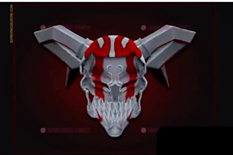 sculpt 3d mask 3d helmet 3d model mask cosplay 3d mask design