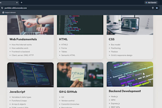 develop responsive portfolio website
