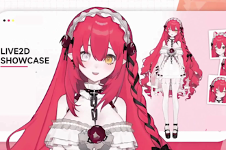 design advanced 2d vtuber model, live 2d vtuber rigging, vtuber commission