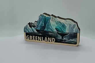 create custom city magnet illustration for souvenirs