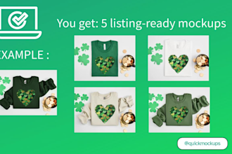 create realistic etsy tshirt mockups for your pod listings