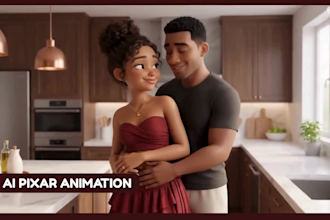 cinematic 3d pixar ai animation 3d disney pixar style ai storytelling animation