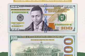 add your image and add custom text on dollar bill