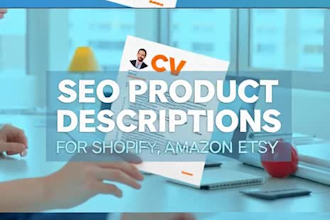 write ats friendly CV resume and product descriptions for you