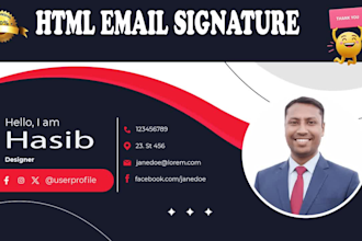 create a custom html email signature and newsletter