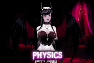 create vrchat avatar commission, vrc nsfw avatar anime 3d model vr character