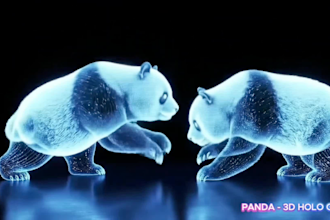 3d hologram animation futuristic hud 3d product showcase led hologram fan video