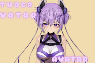 design and rig custom live2d vtuber model anime 2d streaming avatar furry vtuber